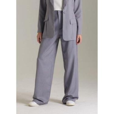 Imagem de CALÇA EM ALFAIATARIA PANTALONA RISCA DE GIZ FEMININO-Feminino
