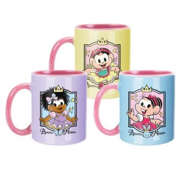 Imagem de Kit 3 Caneca Turma da Mônica Magali Milena e Mônica Princesa - Kathave