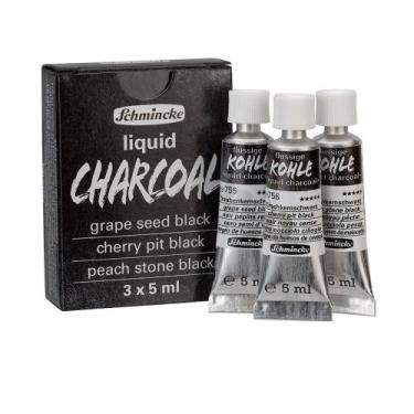 Imagem de Conjunto Carvão Líquido Kohle Schmincke 5ml, Kohle