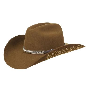 Imagem de Chapéu Americano Marrom com Strass Dourado Mundial 37478