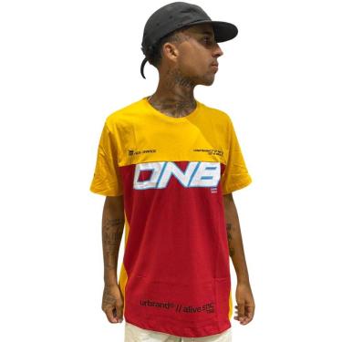 Imagem de Camiseta Masculina Especial Onbongo Nonos Amarela/Vermelha ON262
