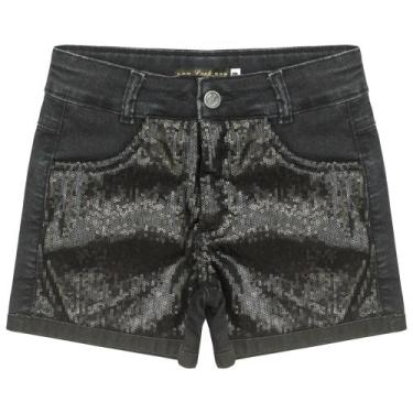 Imagem de Shorts Juvenil Look Jeans c/ Paetê Preto, 10