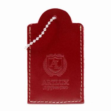 Imagem de  Mini Tag Identificação em Couro Artlux ID004, Vermelho
