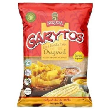 Imagem de Nacho Tortilla Chips Sem Glúten, Vegano Sequóia Garytos Original 120g 