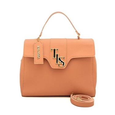 Imagem de Bolsa Feminina Transversal Média Satchel Chique - Talassa, Nude