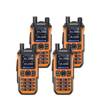 Imagem de Kit 4 Rádios Baofeng UV21 Tri Band Walkie Talk à Prova d'água Display 