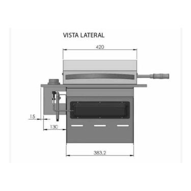 Imagem de Churrasqueira Grill Diamond Premium Titan + Veneziana Glp