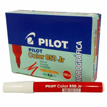 Imagem de Caneta Hidrográfica Pilot Color 850 Jr Vermelha 12 Unidades 11290