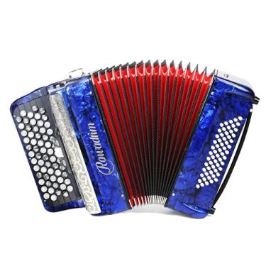 Imagem de Accordion - Modelo profissional de piano 62 teclas 60 graves com mochila e alça | Design leve e portátil para iniciantes, estudantes e músicos adultos (azul)