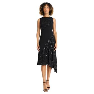 Imagem de Maggy London Vestido midi feminino com recorte de renda, Preto, 46
