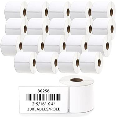 Imagem de LotFancy Etiquetas térmicas compatíveis com DYMO 30256 (20 rolos, 300 etiquetas/rolo), núcleo de 2,54 cm, etiquetas multiuso compatíveis com Labelwriter 330, 400, 400 Duo, 4GG, 450