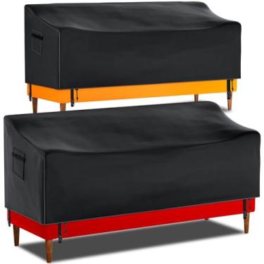 Imagem de Likorlove Capa de Sofá 100% À Prova D'Água para Áreas Externas, 78" L X 33" P X 32" A Capas para Móveis de Pátio À Prova D'Água, À Prova de Vento Capa de Sofá de 2 Lugares para Serviços Pesados com Ve