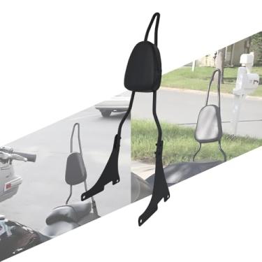 Imagem de HCmotorku Encosto traseiro destacável do passageiro da motocicleta Sissy Bar com almofada apto para Harley Sportster XL 883 1200 2004-2023