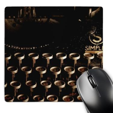 Imagem de 3dRose Mouse pad LLC 20 x 20 x 0,63 cm, máquina de escrever simples (mp_151857_1)