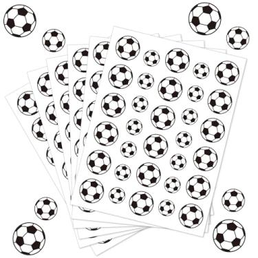 Imagem de JULMELON 512 adesivos de futebol para crianças, adesivos esportivos repelentes à água para meninos e meninas, adesivo autoadesivo de bola de futebol para garrafas de água, álbuns, tema esportivo