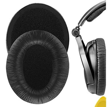 Imagem de Geekria Almofadas auriculares de couro sintético QuickFit para Sennheiser PXC350, HD380/ 380PRO, PC350/ 350 SE, PXE350, HME95/ C250 Almofadas de fone de ouvido, peças de reparo (preto)