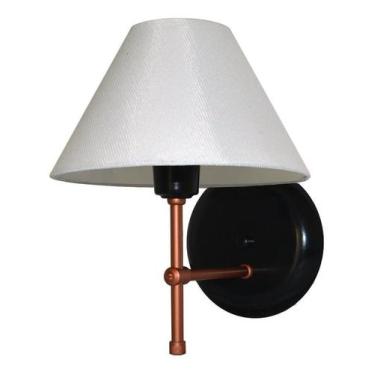 Imagem de Arandela De Parede em Alumínio e Cúpula de Algodão Para Sala, Quarto C