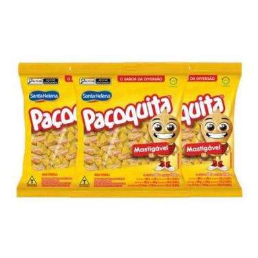 Imagem de Kit 3 Bala Paçoca Paçoquita, Original e Mastigável - 500 g - Santa Hel