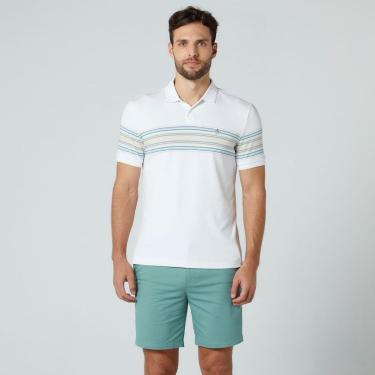 Imagem de Original Penguin Polo Interloque Listra Localizada Branca Original Penguin-Masculino