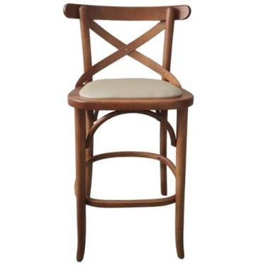 Imagem de Banqueta Bruna X Selva Miolo Estofada Facto pérola Gourmet Bancada Bis