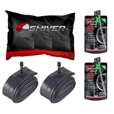 Imagem de KIT 2 CAMARAS SHIVER ARO 19` x 17` BROS 125 150 160 CROSSER + 2 VACINAS PNEU