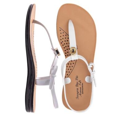 Imagem de Sandalia Ortopédica Feminina Confortavel Rasteira Terapia dos Pés, Bra