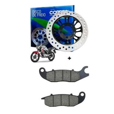 Imagem de Disco Freio Honda Titan Cg 150 2009/14 + Pastilha - COBREQ