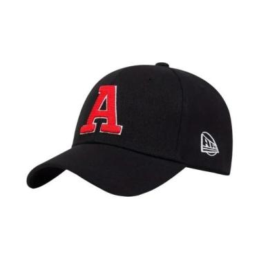 Imagem de Boné Snapback Bordado Unissex - Ajustável, para Primavera/Outono, Pret