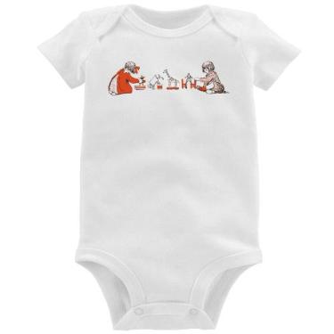 Imagem de Body Bebê Crianças Brincando - Foca na Moda, Branco, GG