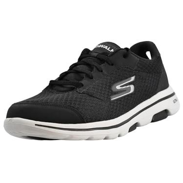 Imagem de Skechers Gowalk 5 Tênis de caminhada masculino de malha atlética com cadarço e desempenho, Preto/cinza, 45
