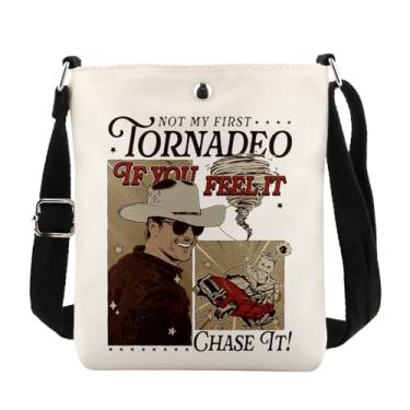 Imagem de MAOFAED Bolsa transversal filme Tornado, Not My First Tornadeo, If You Feel It Chase It, presente Storm Chasers, First Tornadeo, Tendência
