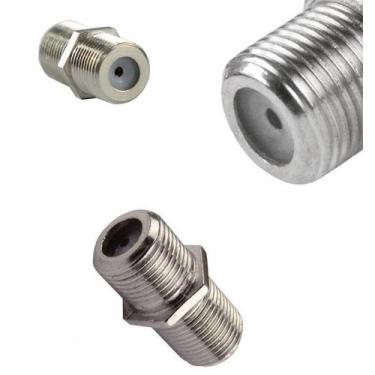 Imagem de Pct 06 Conector F Emenda Fêmea P/ Cabo Coaxial RG - Proeletronic