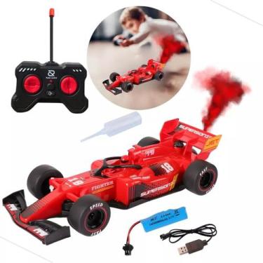 Imagem de Carrinho Formula 1 Controle Remoto Efeito Fumaça Real e LED - Drift Go