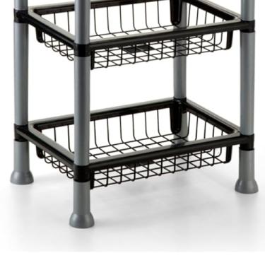 Imagem de Fruteira Organizador Vertical Telada De Plástico 3/4 Andares(4,Branco)