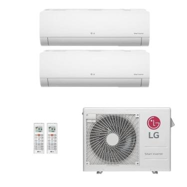 Imagem de Ar-Condicionado Multi Split Inverter LG 24.000 (1x Evap HW 7.000 + 1x Evap HW 18.000) Quente/Frio 220V