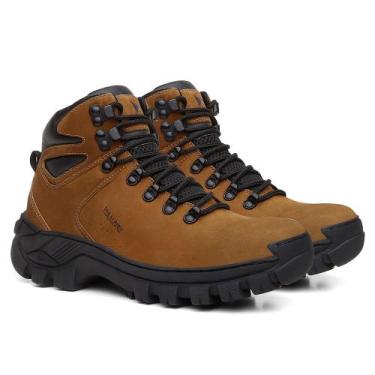 Imagem de Coturno Masculino Bota Arizona de Couro Premium Cor Mostarda - Via Liv