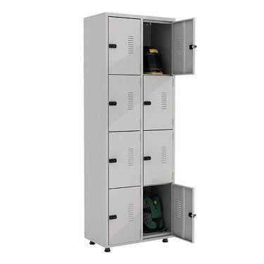 Imagem de Armário Roupeiro Aço 8 Portas Ea702 Cinza