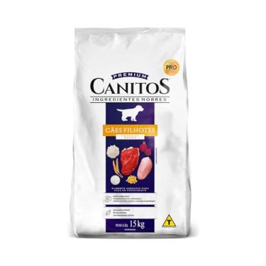 Imagem de Ração Para Cães Filhotes Canitos 15Kg Todas as Raças Crescimento Saudável e Nutrição Completa