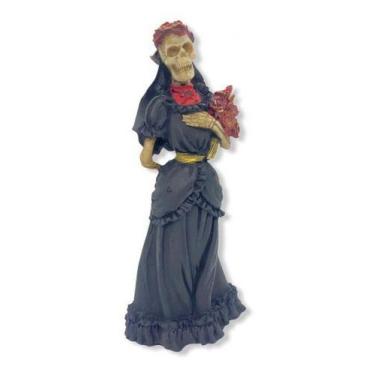 Imagem de Imagem Pomba Gira Caveira Preta Escultura Resina Estatua 24 Cm - Lua M