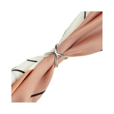 Imagem de Cachecol Multifuncional de Seda com Fivela - Ajuste para Roupas, Blusa