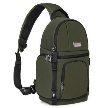 Imagem de Bolsa tipo estilingue para câmera MOSISO DSLR/SLR/Mirrorless Army Green