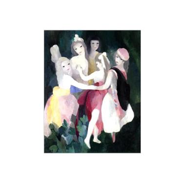 Imagem de BMZFYBS MariIe Laurncin Famosas impressões de arte de parede em tela - decoração de parede moderna para casa - reprodução de pintura de arte redonda 50 x 65 cm sem moldura