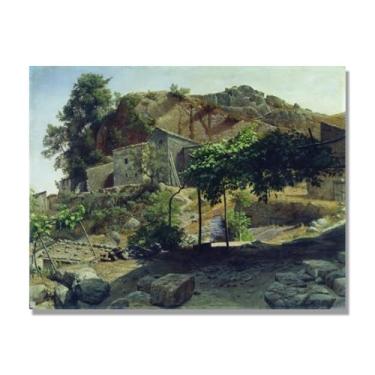 Imagem de Lev Lagorio Prints. Pintura de arte de parede de paisagem marítima. Pôster de reprodução de impressões em tela de paisagem para decoração de casa. (paisagem do sul). 30 x 40 cm - 11,8 x 15,7 pol sem