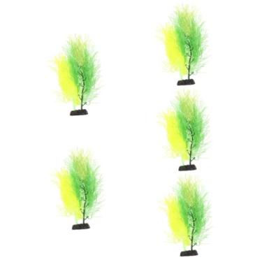 Imagem de AKALNNB 5 peças Tanque de Peixes Paisagismo Aquário Enfeites Caseiros Realistas Ornamentos de Escultura DIY Paisagem Coral Pequenas Plantas Artificiais Topo de Mesa Equipamento de Mesa