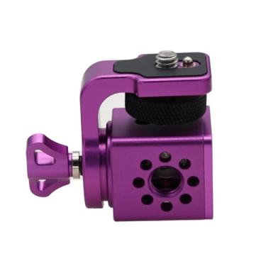 Imagem de HangTon Suporte de montagem para câmera ARRI RED Sony, Hi-5, unidade manual DJI Focus Pro, monitor SmallHD Atomos, Teradek, ajustável em 360 graus, parafuso de rosca 1/10.2 cm-20 3/20.3 cm-16, roxo
