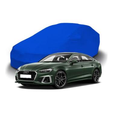 Imagem de Capa Para Cobrir Carros Sedã Azul Royal Com Elástico Tecido - Lobo set