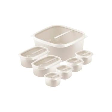 Imagem de Jogo de Potes Tramontina Mix Color em Polipropileno Cinza – 7 Peças