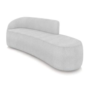 Imagem de Sofá 4 Lugares Orgânico 220 Cm Morgan Bouclê Cinza D03 - D'rossi