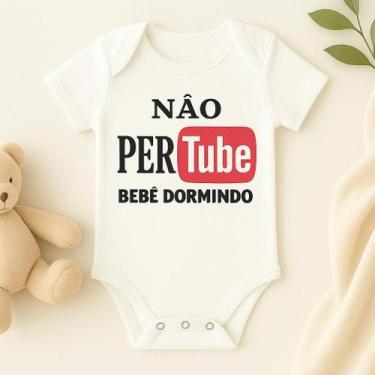 Imagem de Body Personalizado Bebê Não Pertube - Baby da Moda, P (0 a 4 Meses)