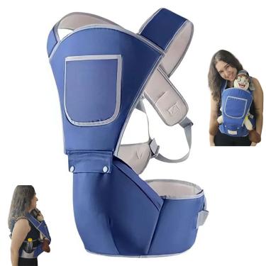 Imagem de Canguru Carregador Bebe Criança Passeio Viagem Alça Ajustavel Ergonomica Macio Resistente Confortavel Segurança Praticidade Suporte